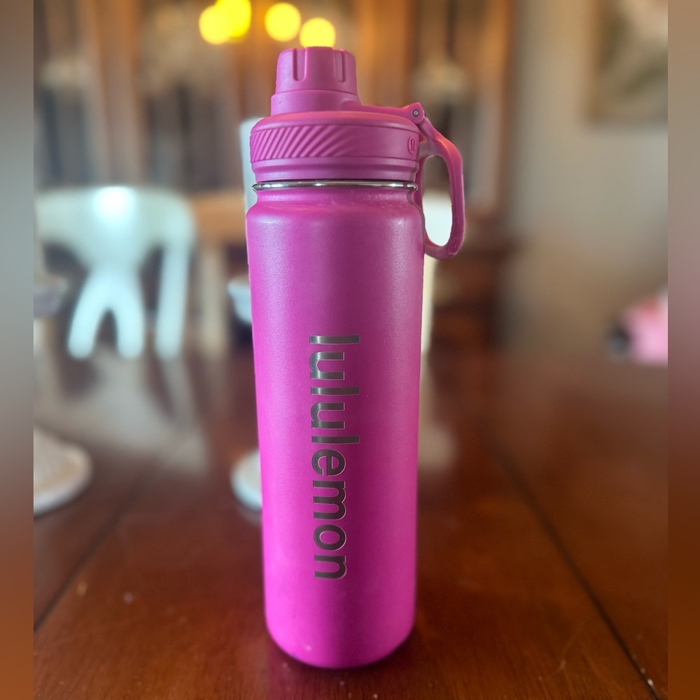 Lululemon Pink Tumbler Thermos Drink Cup Water Bottle